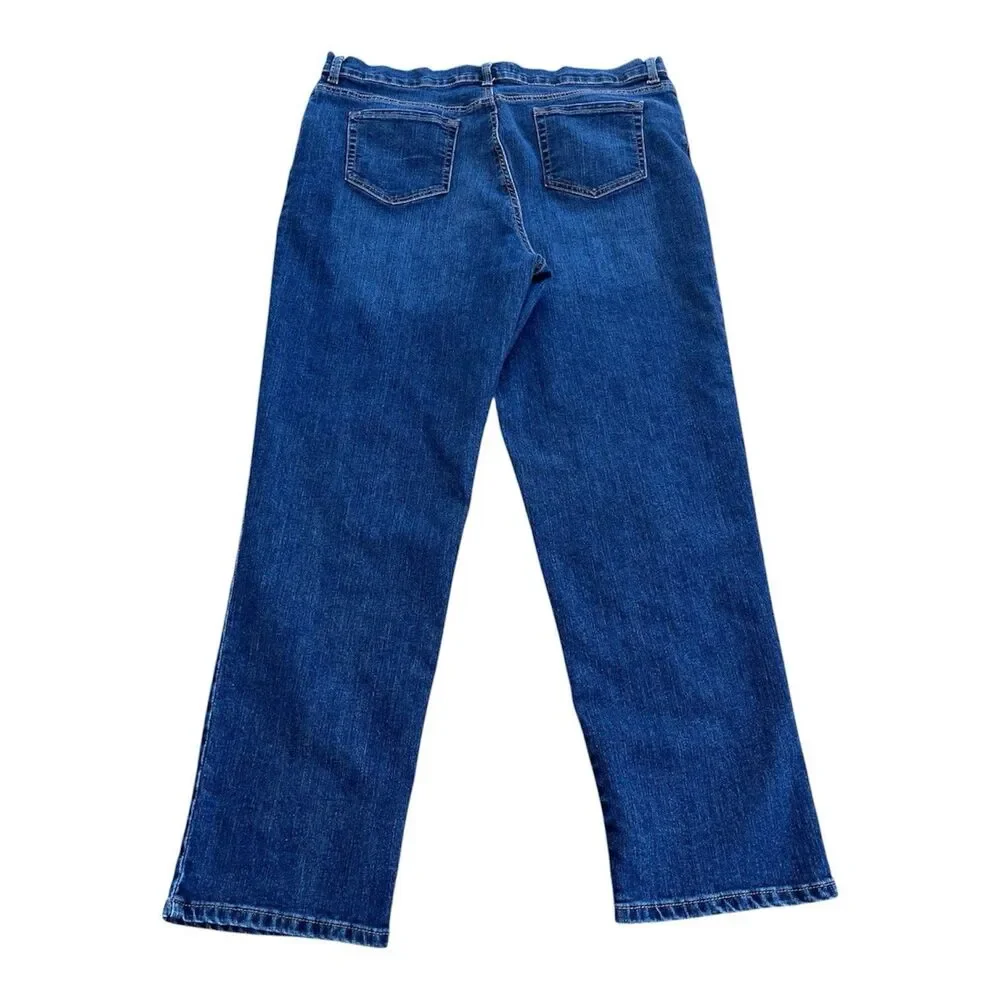 Gloria Vanderbilt Amanda Women's Straight LegJeansSize 18 Missy Average Blue